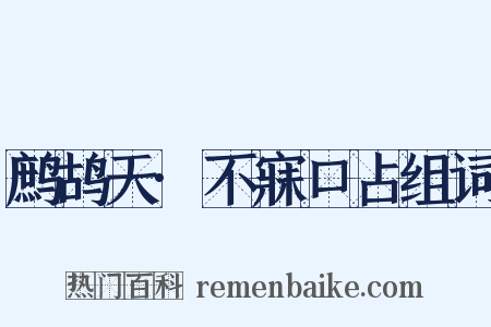 鹧鸪天·不寐口占组词是什么意思的图片